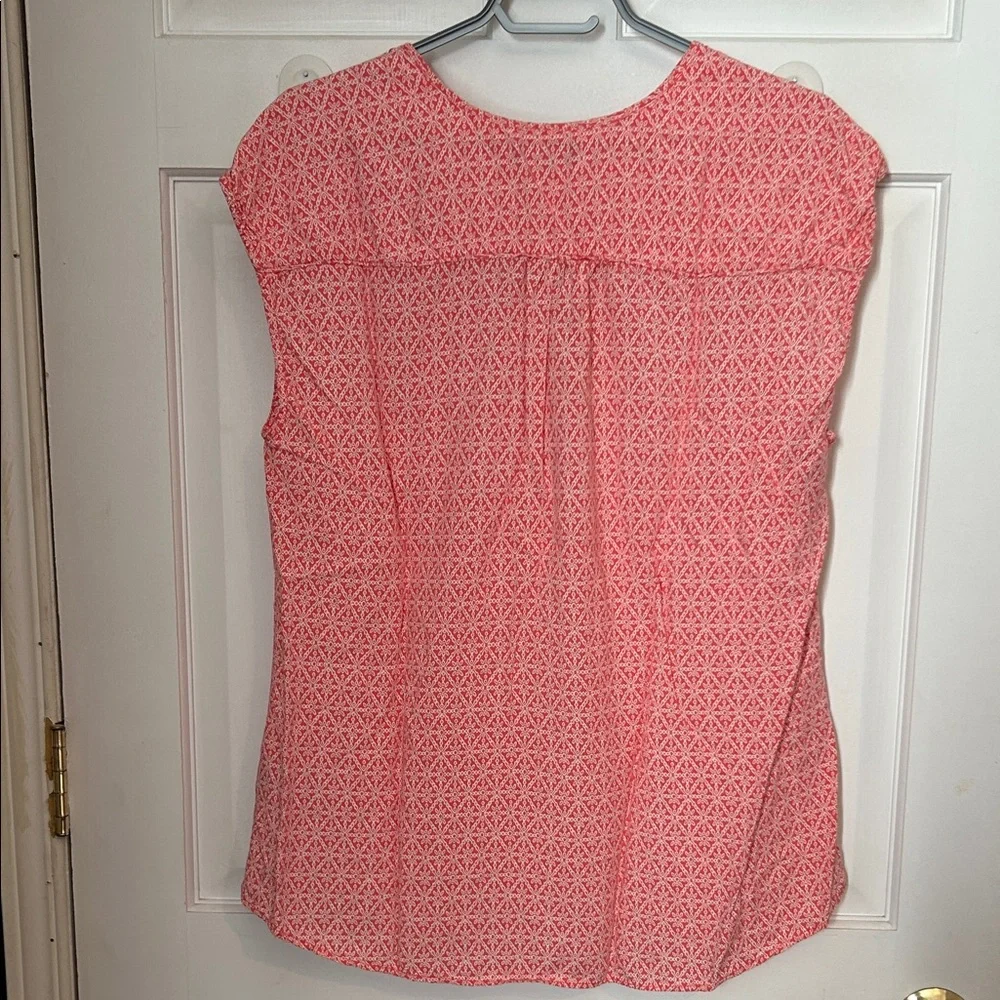 Nicole Miller Coral Patterned Blouse - Picture 4 of 4